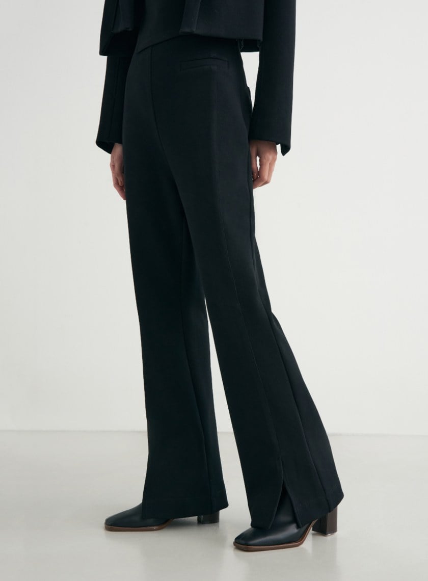 俐落舒適微喇叭西裝褲